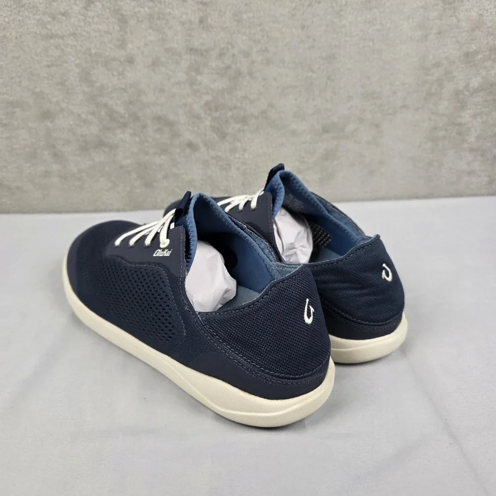 OluKai Moku Pae Boat Shoes Mens Size 10.5 Blue Mesh Lace Up Casual Sneakers